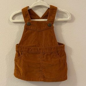 Old Navy Rust Suede Overall Dress